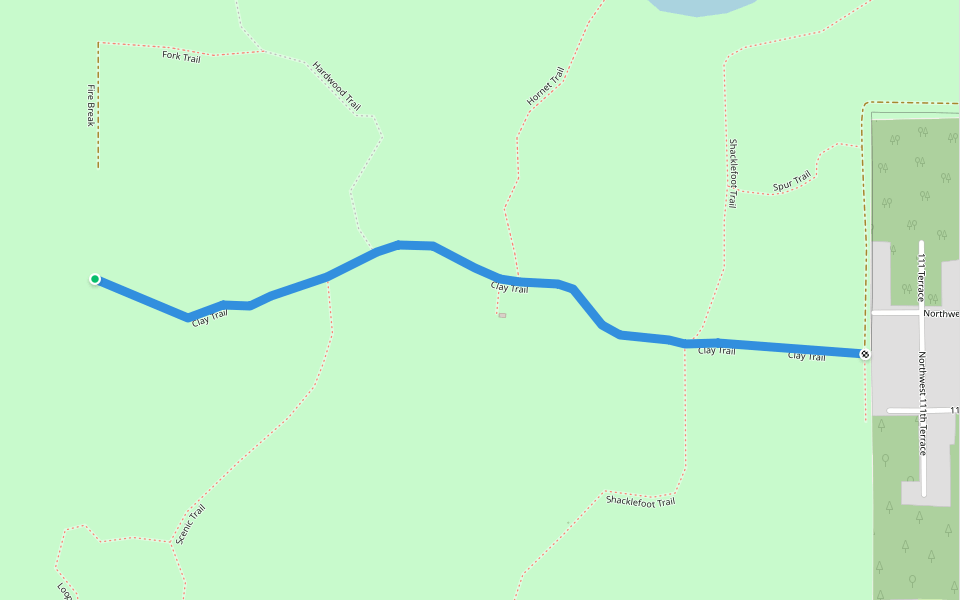 Clay Trail walking route map in Chiefland