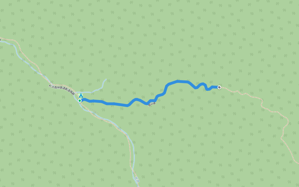 登山道 walking route map in Gojome