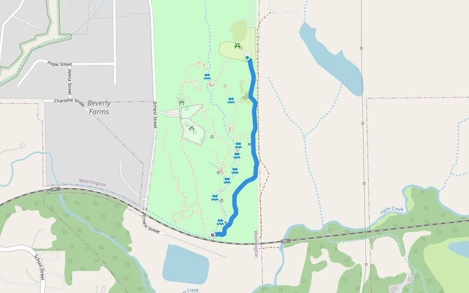 B walking route map in Washington