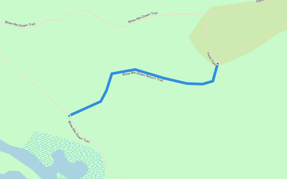 Blow-Me-Down Return Trail walking route map in Cornish