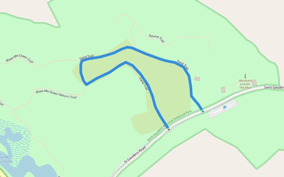 Field Trail walking route map in Cornish
