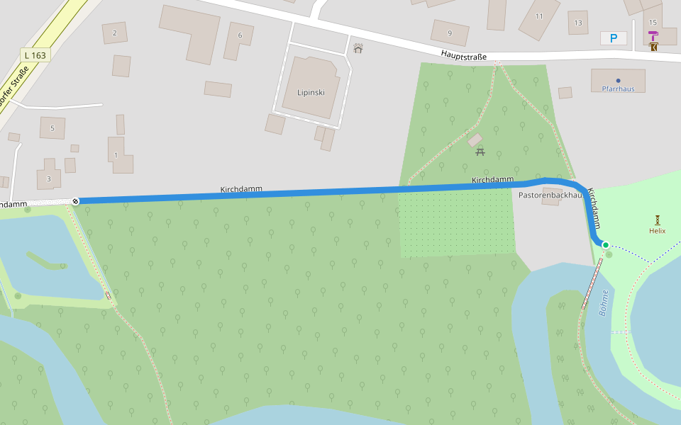 Kirchdamm walking route map in Bad Fallingbostel
