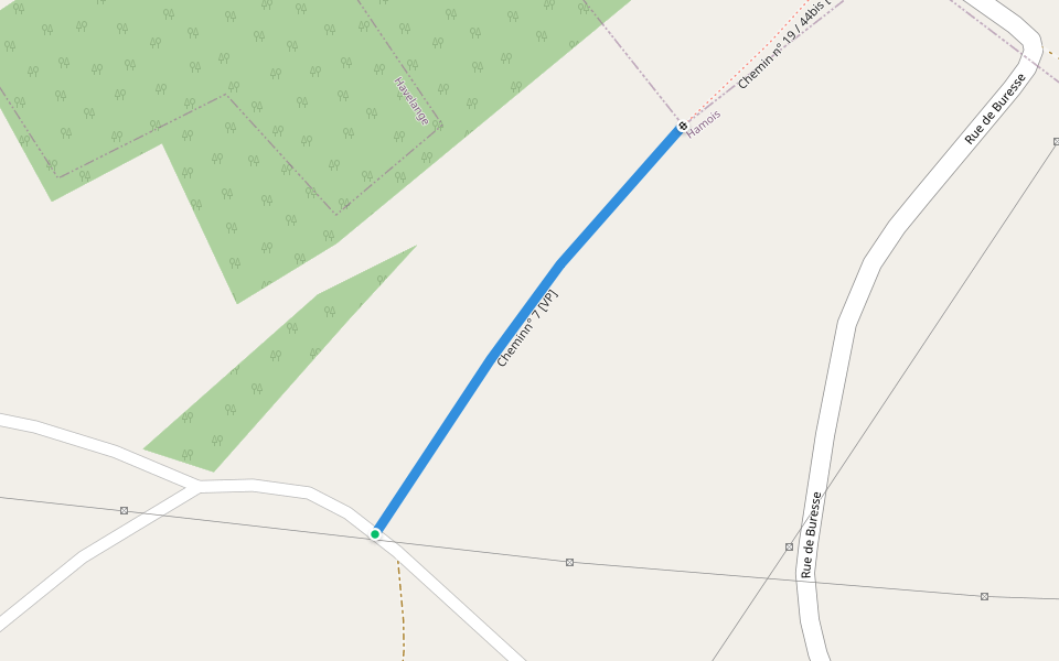 Cheminn° 7 walking route map in Hamois