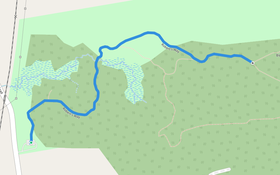 Robert's Way walking route map in Charlotte