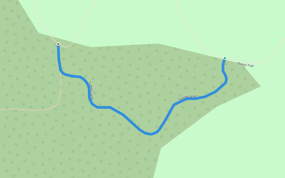 Turkey Lane walking route map in Charlotte