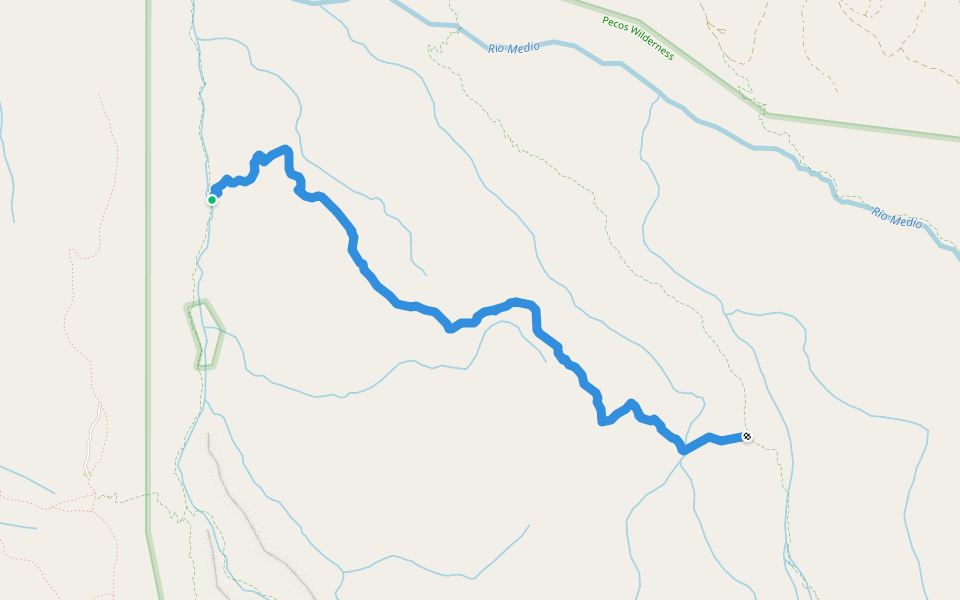 Rio Molino Trail (227) walking route map in Cordova