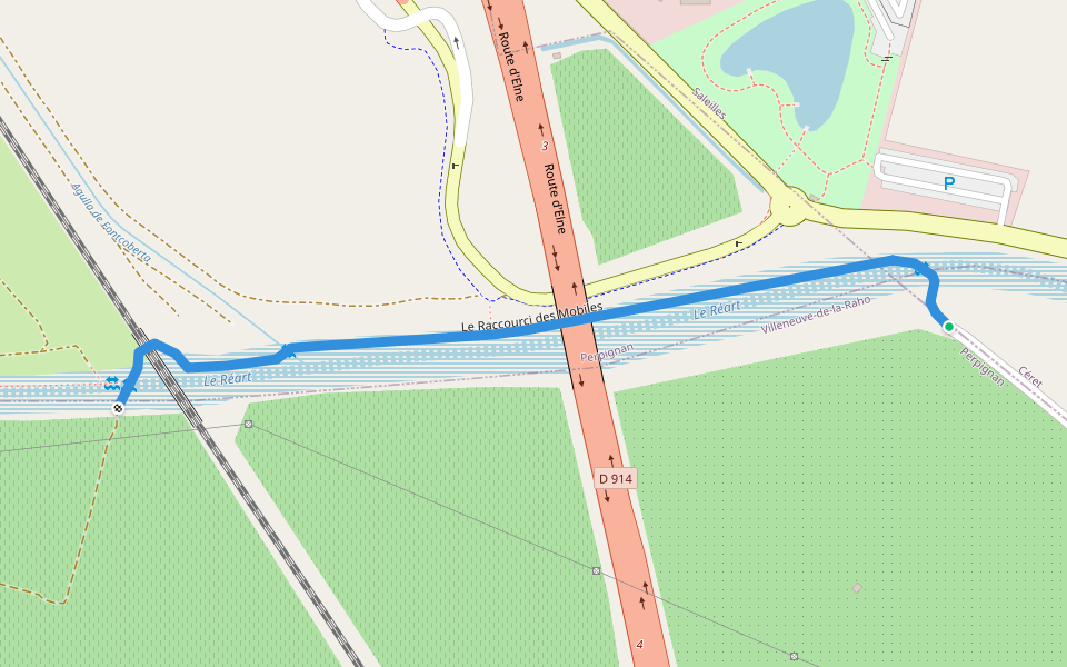 Le raccourci des Mobiles walking route map in Théza