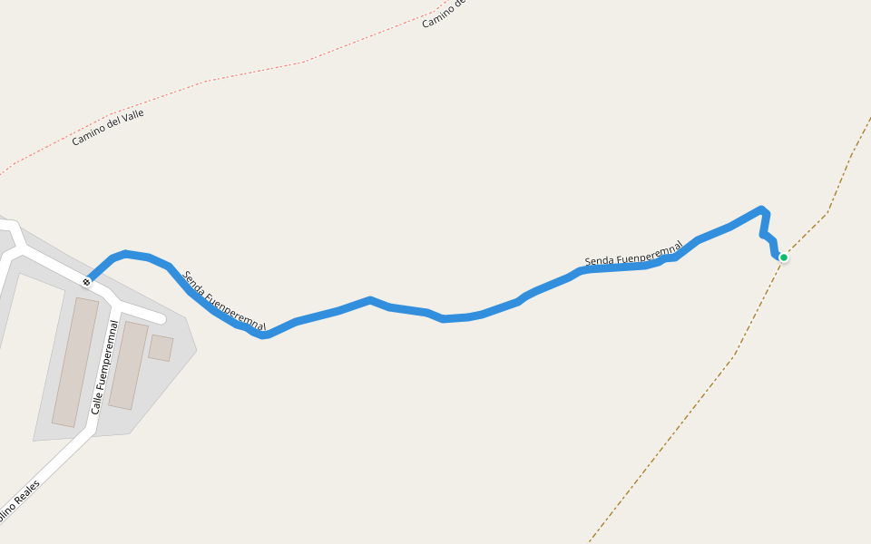 Senda Fuenperemnal walking route map in Pastrana