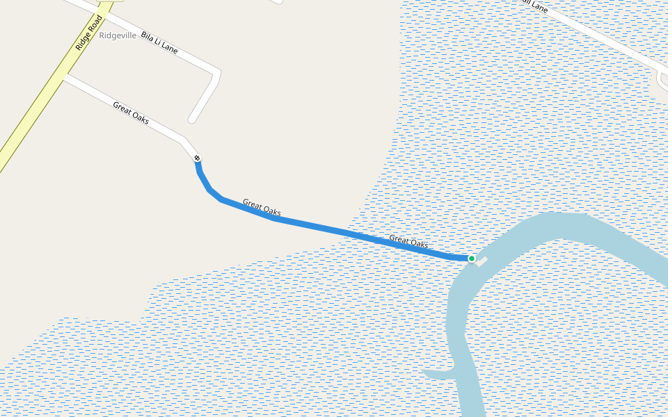 Great Oaks walking route map in Darien