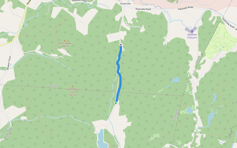 Snipe Ireland Road walking route map in Richmond