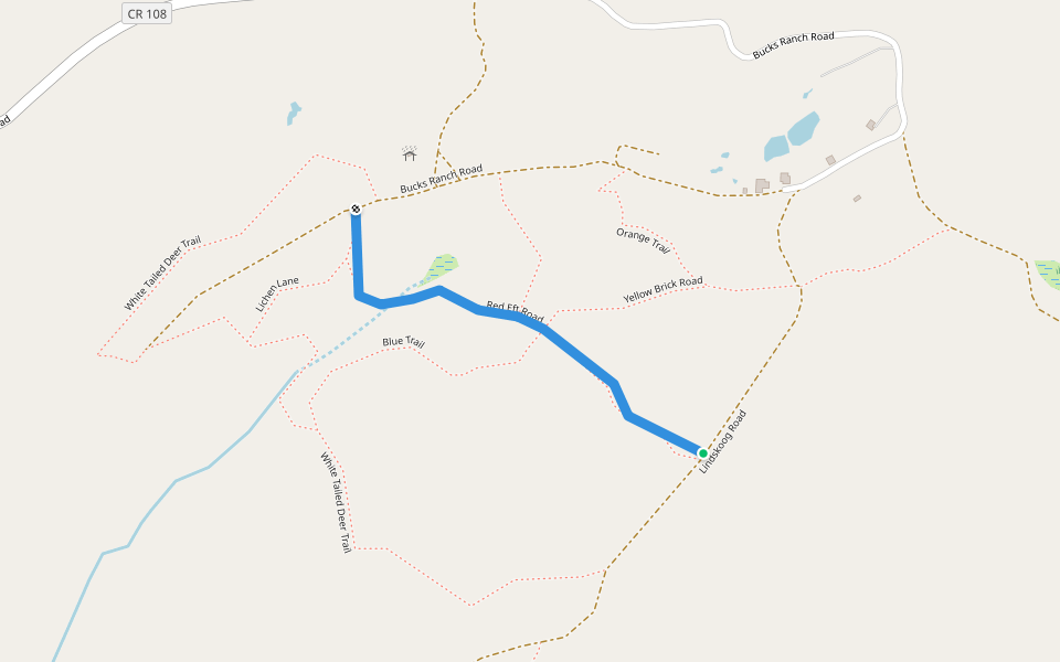 Red Eft Road walking route map in Coeymans Hollow