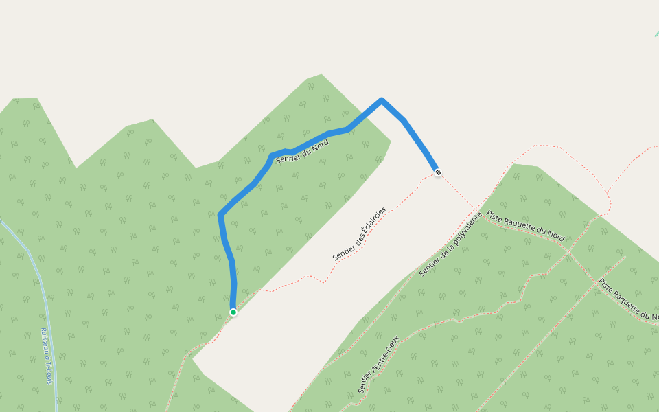 Sentier du Nord walking route map in Saint-Pamphile