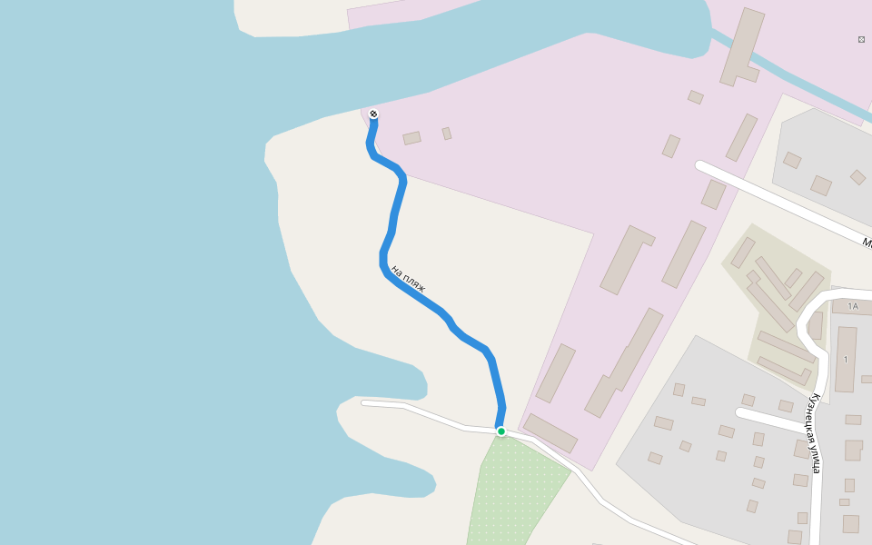 на пляж walking route map in Privolzhskii