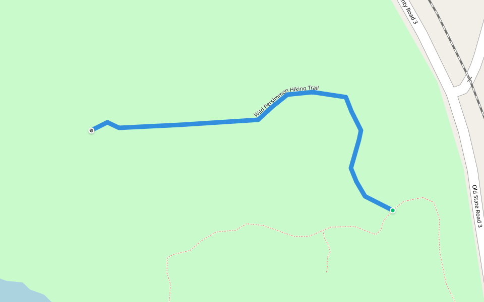 Wild Persimmon Hiking Trail walking route map in De Leon Springs