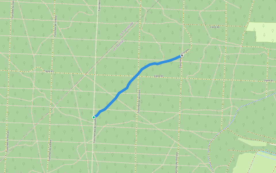Chemin du Joubert walking route map in Les Mathes