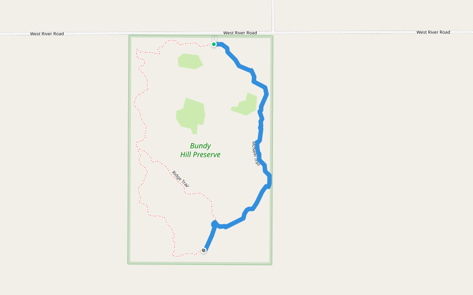 McNeel Trail walking route map in Remus