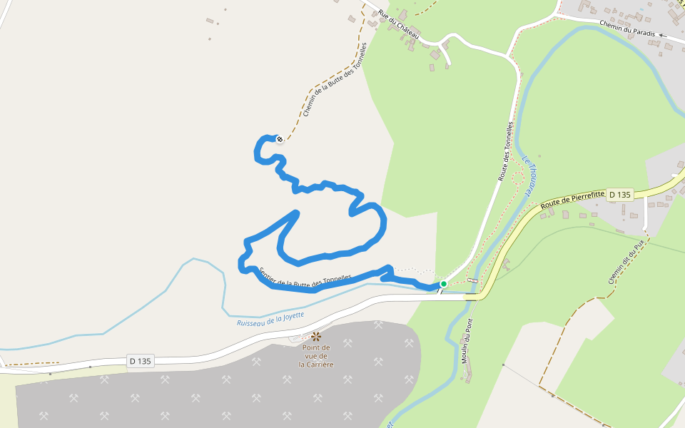 Sentier de la butte des Tonnelles walking route map in Saint-Varent
