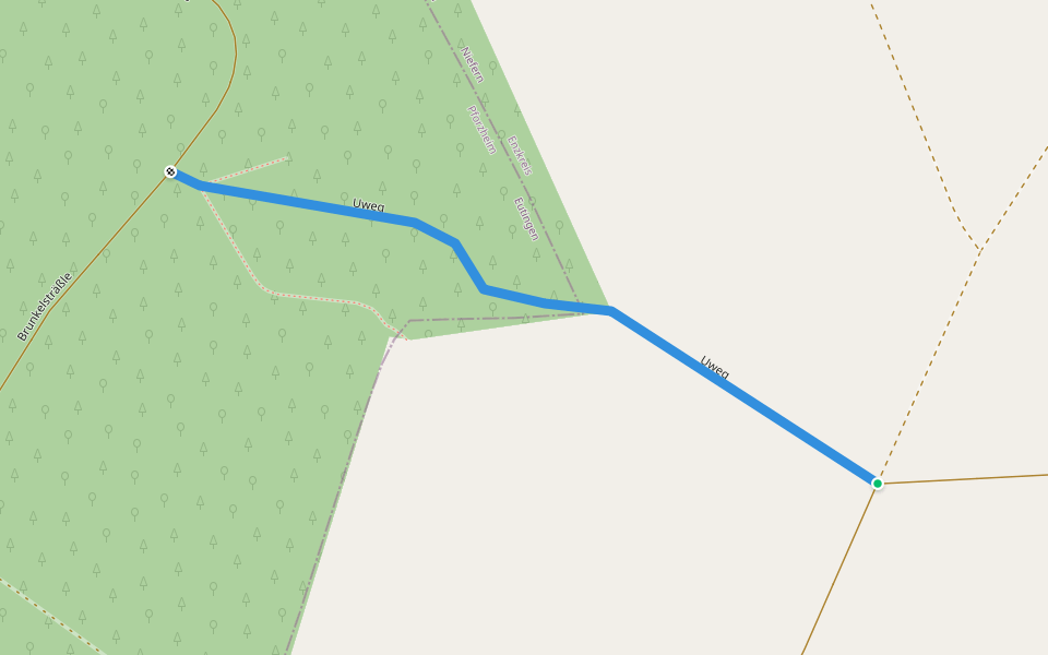 Uweg walking route map in Niefern-Öschelbronn