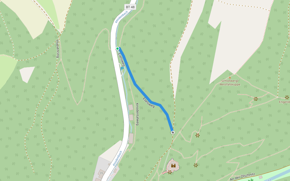 Eselsweg walking route map in Bad Berneck im Fichtelgebirge