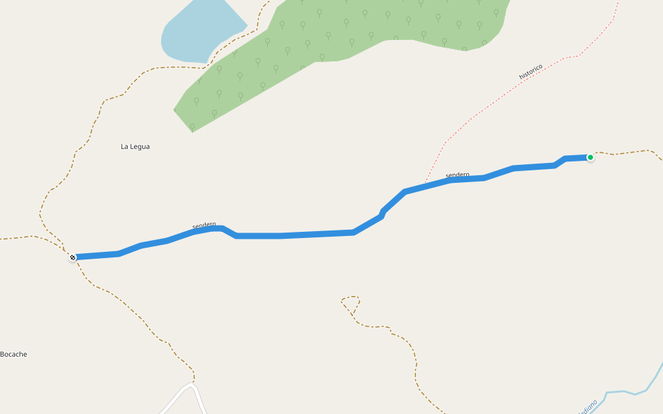 sendero walking route map in Navamorcuende