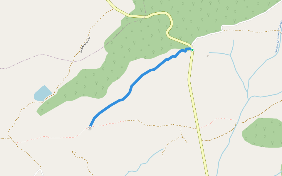 historico walking route map in Navamorcuende