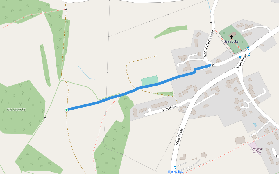 BSA6 walking route map in Frampton Mansell