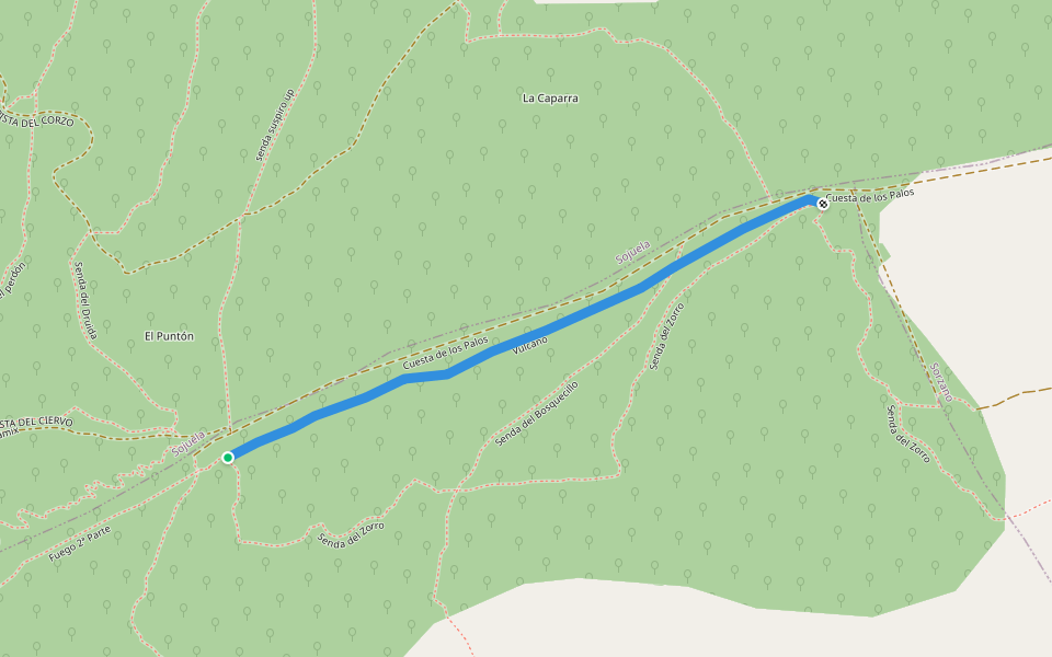 Vulcano walking route map in Sojuela