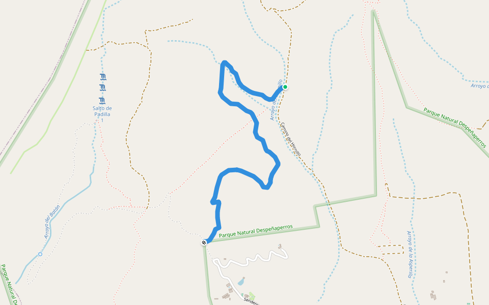 Empedraillo Chico walking route map in Santa Elena