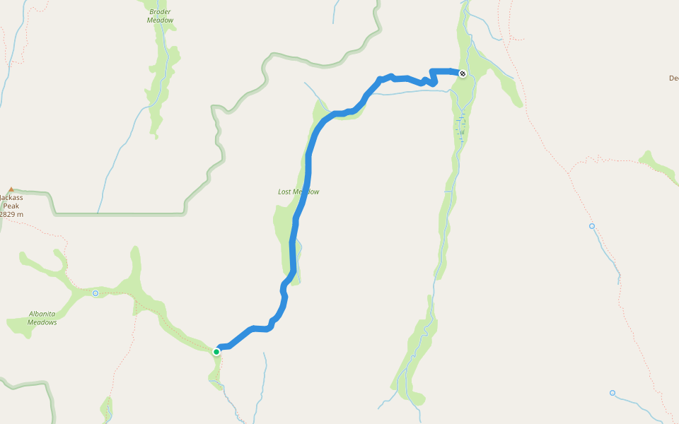 Lost Meadow Trail walking route map in Pearsonville