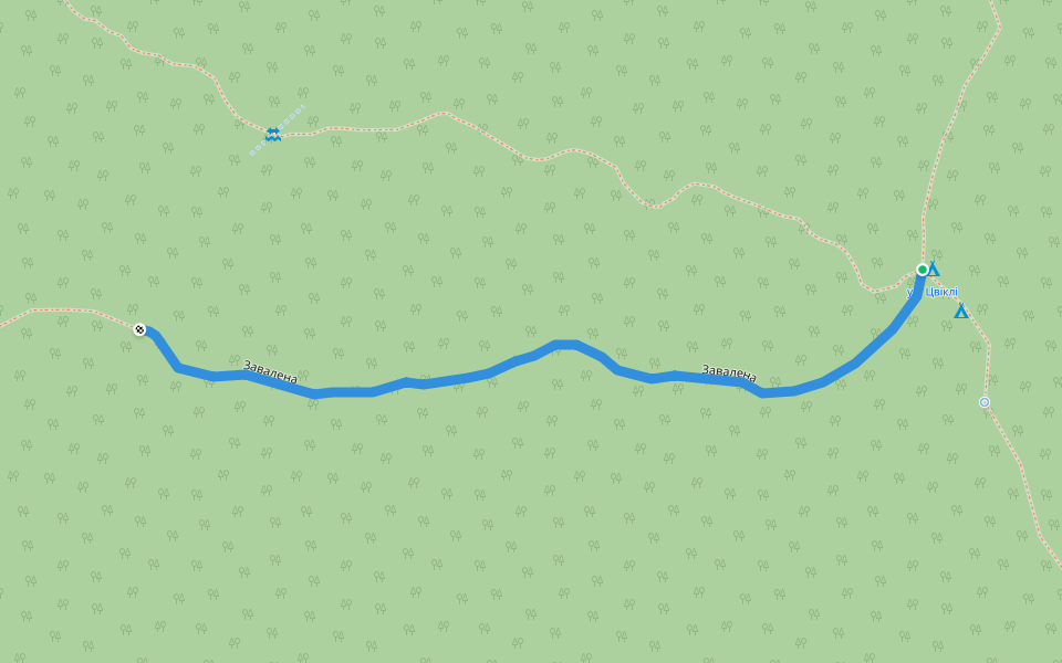 Завалена walking route map in Vorokhta