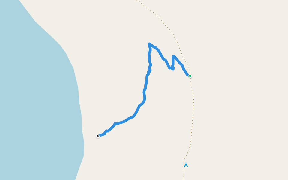 Empakaai Crater Trail walking route map in Engaruka