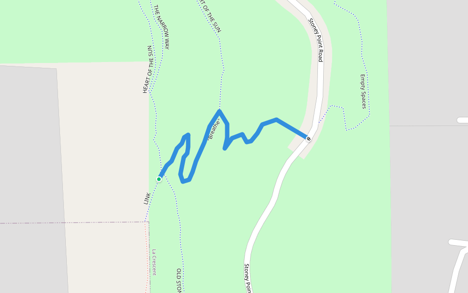 "Breathe" walking route map in La Crescent