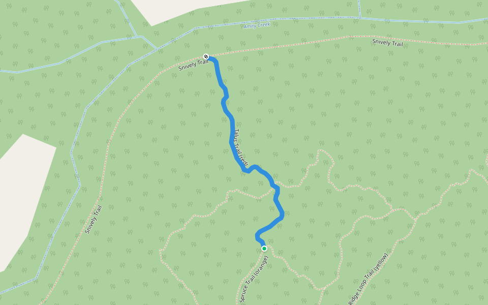 Talus Trail (red) walking route map in Duluth