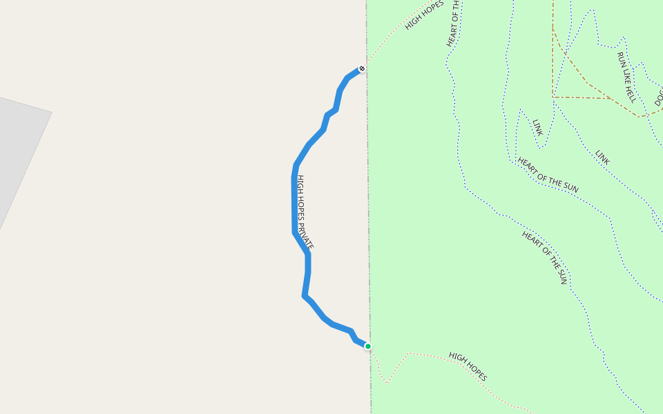 HIGH HOPES PRIVATE walking route map in La Crescent