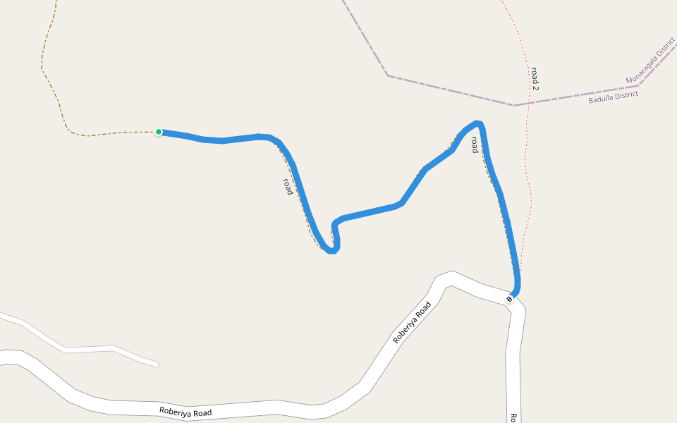 road walking route map in Metigahatenna