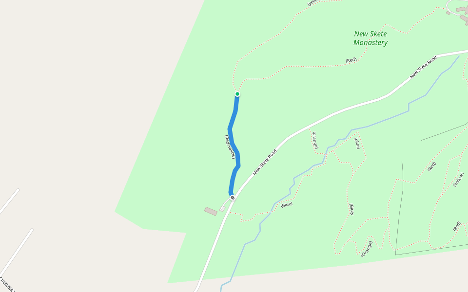(Red/Yellow) walking route map in Cambridge