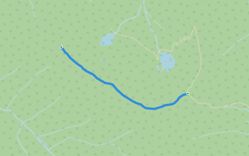 Hell Hole Creek Ridge Trail walking route map in Sawyers Bar