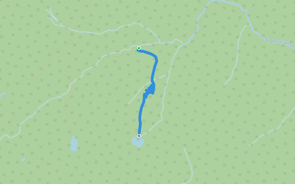 Lake Of Island Trail walking route map in Sawyers Bar