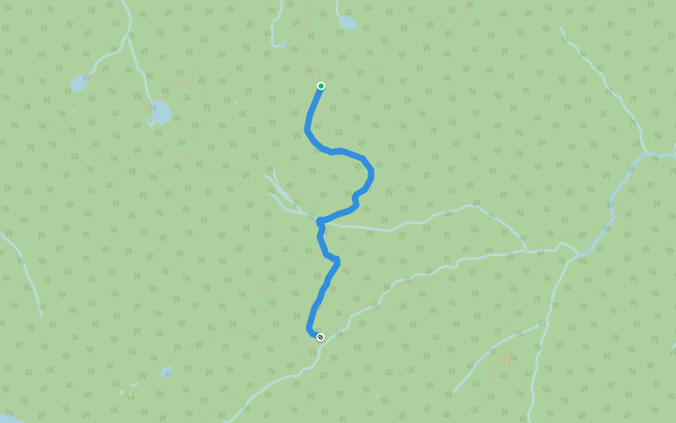 Upper Abbots Trail walking route map in Sawyers Bar