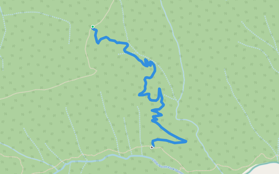 Snowslide Trail walking route map in Sawyers Bar