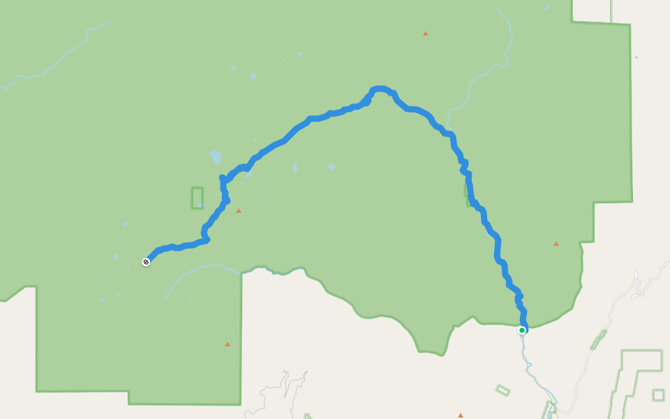 North Fork Salmon Trail walking route map in Etna