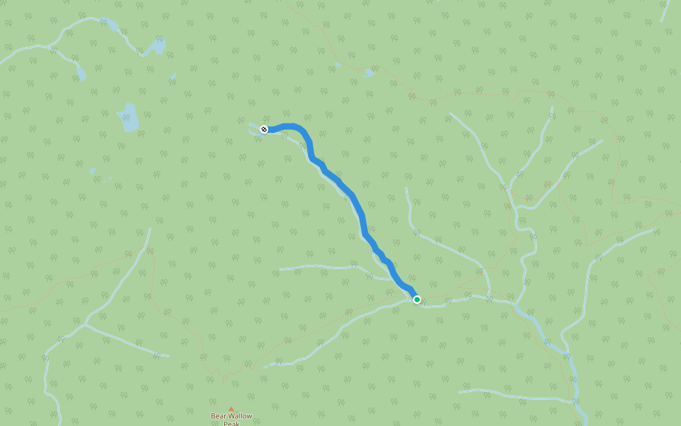 Cabin Gulch Trail walking route map in Sawyers Bar