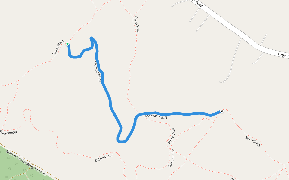 Monster's Ball walking route map in Bow