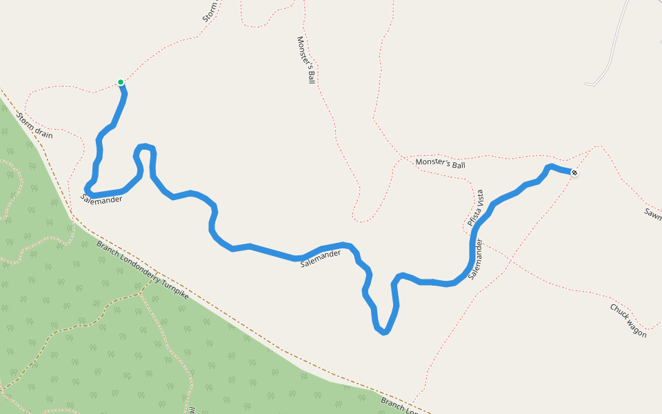 Salemander walking route map in Bow