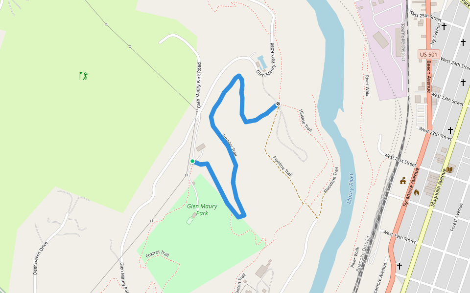 Gobbler Trail walking route map in Buena Vista