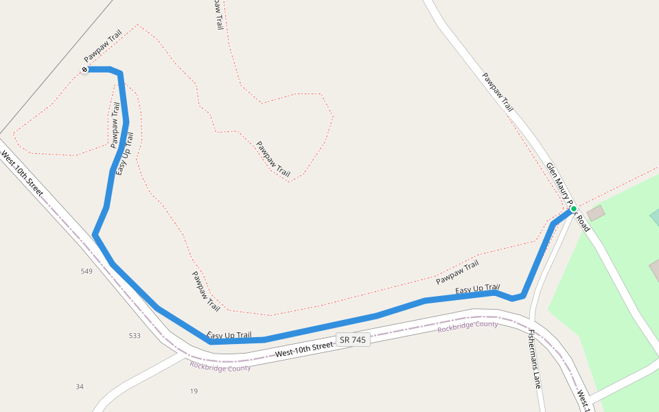 Easy Up Trail walking route map in Buena Vista