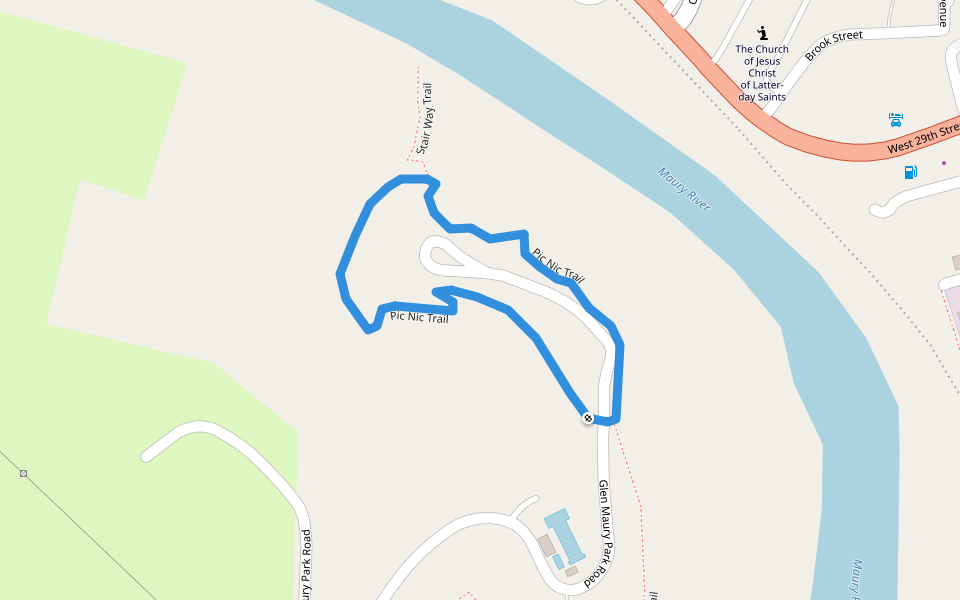 Pic Nic Trail walking route map in Buena Vista