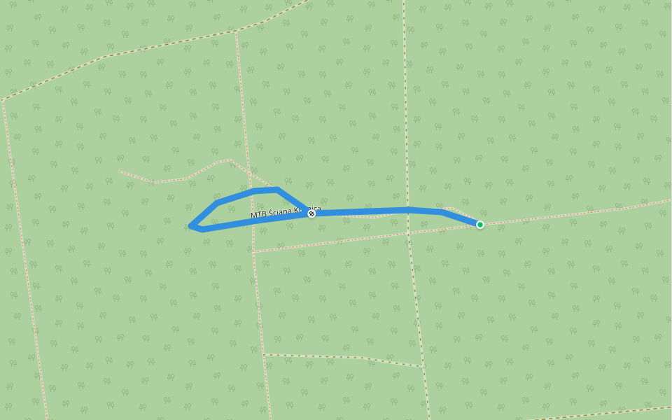 MTB Ściana Kuźnica walking route map in Nowa Tuchorza