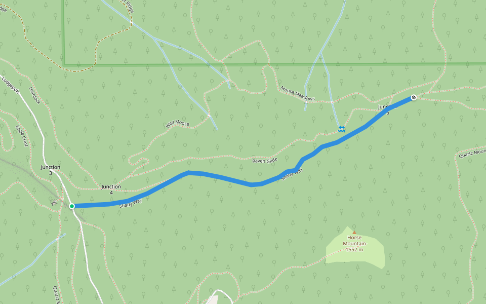 Shady Way walking route map in Mead