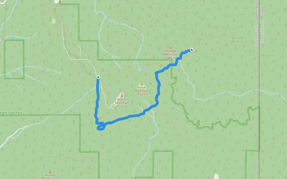 Quartz Mountain walking route map in Mead